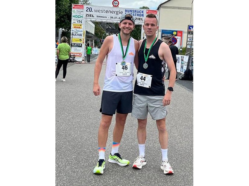 Thomas Schneider und Marcel Engels Marathon-Debüt beim Hunsrück-Marathion